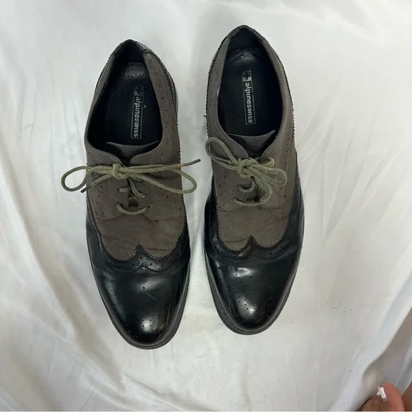 Alpine Swiss Men’s Wing Tip Shoes in Size 11 - Picture 3 of 6